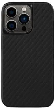 EPICO Hybrid Carbon kryt pre iPhone 14 Pro Max s podporou uchytenia MagSafe 69510191300002 - čierna - rozbalené